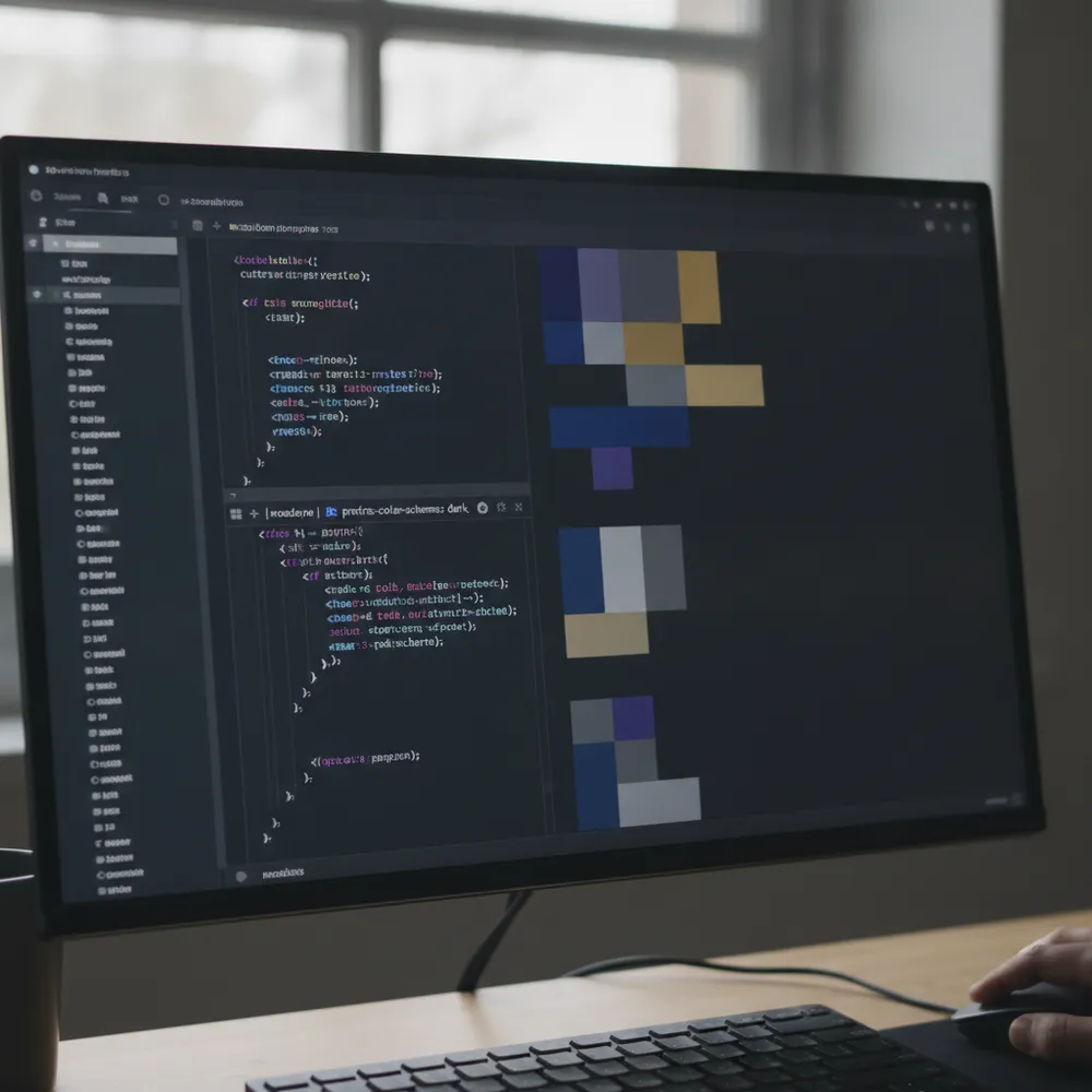 Exemple de code CSS pour le dark mode avec variables